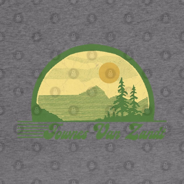 Townes Van Zandt / Retro Style Country Fan Design by DankFutura